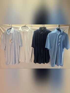 Lot of 4 Collars & Co Men's Size XL Polo Dress Shirts New with Tags & NWOT